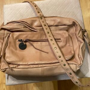 Day & Mood pale pink leather purse with adjustable strap